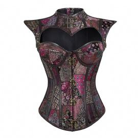 Steampunk Overbust Corset Tops Vintage Gothic Retro Corsets and Busiters