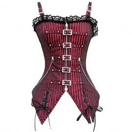 Fashion Women's Overbust Corsets Steampunk Gothic Bustier Tops