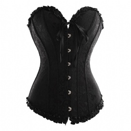 Brocade Womens Overbust Corset Tops Plus Size