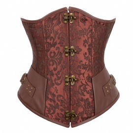 12 Steel Boned Steampunk Underbust Corsets for Women Plus Size Bustiers Shapers