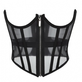 Sexy Women's Mesh See Through Underbust Corset Waist Trainer