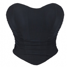 Black Mesh Breathable Overbust Corsets Bustier Crop Top