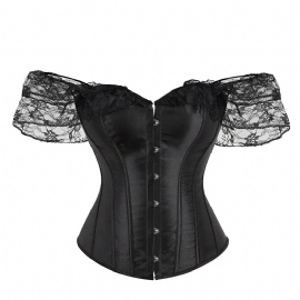 Plus Size Overbust Corsets and Bustier Tops with Sleeve