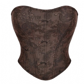 Women 's Strapless Overbust Corset Bustier Top Steampunk Corselet